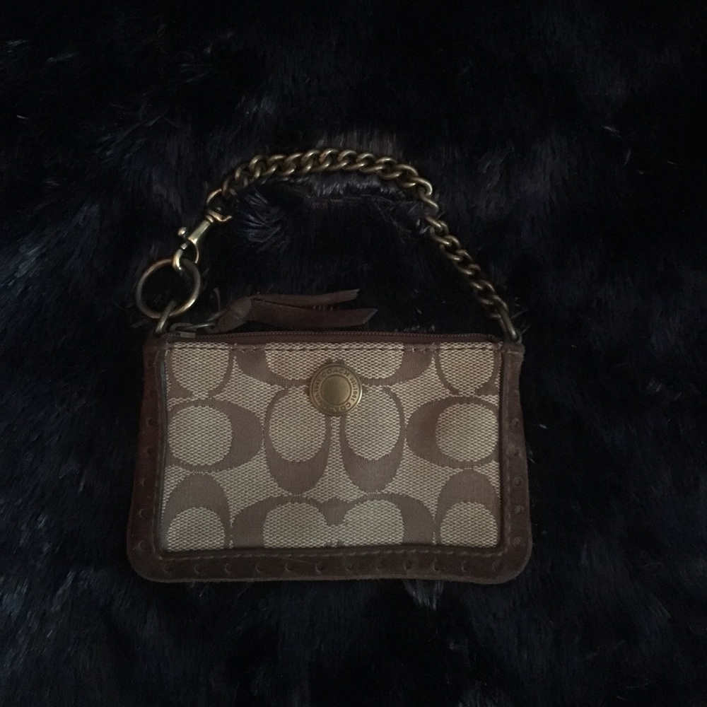 Brown Coach Wallet Wristlet